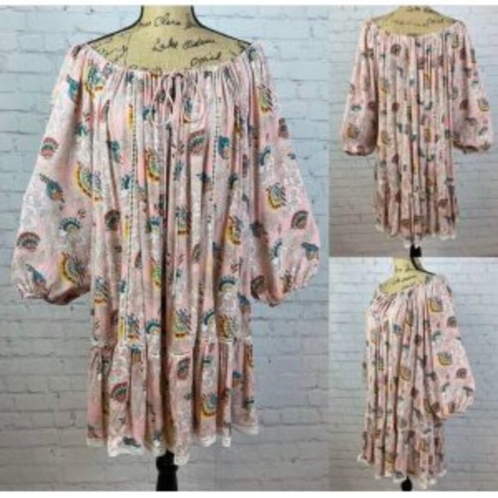 See And Be Seen Off Shoulder Crinkly Floral Peasant Dress